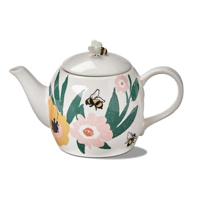 Bee Blossom Teapot Ceramic with Lid 32 oz.