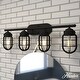 preview thumbnail 17 of 20, Hunter Starklake 4 Light Vanity Wall Light, Industrial, Cage, Rustic