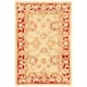 SAFAVIEH Anatolia Angeline Traditional Oriental Hand-spun Wool Rug - 2' x 3' - Ivory/Red
