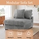 preview thumbnail 39 of 64, 35.7" W Plush Corduroy Upholstered Armless Modular Sofa Chair