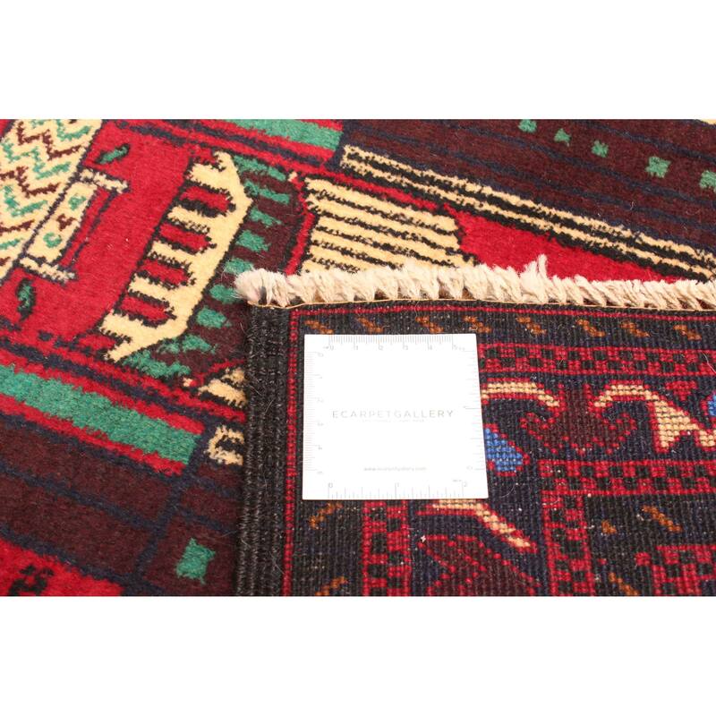 ECARPETGALLERY Hand-knotted Teimani Red Wool Rug - 2'11 x 4'8