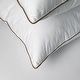 preview thumbnail 4 of 16, 2 Pack Medium Goose Feather Down Bed Pillows with Soft Cotton Cover - White