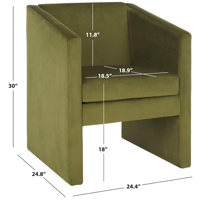 SAFAVIEH Una Accent Chair - W24" x D25" x H30" - 24Wx25Dx30H