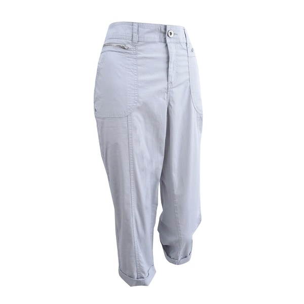 plus size capri pants with pockets