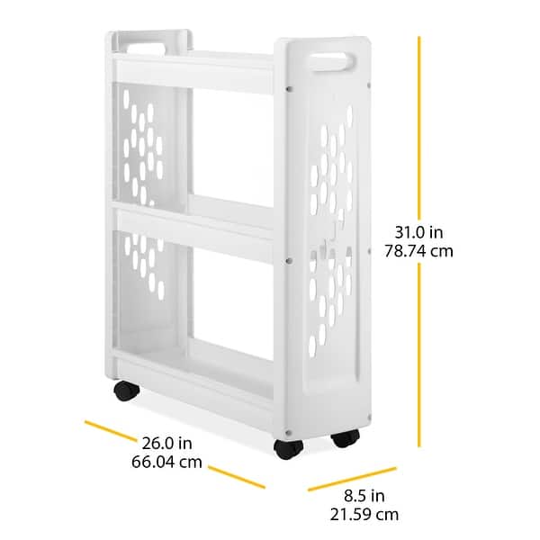 Whitmor 3-Tier Rolling Laundry Cart - Space Saving - Bed Bath &amp; Beyond ...