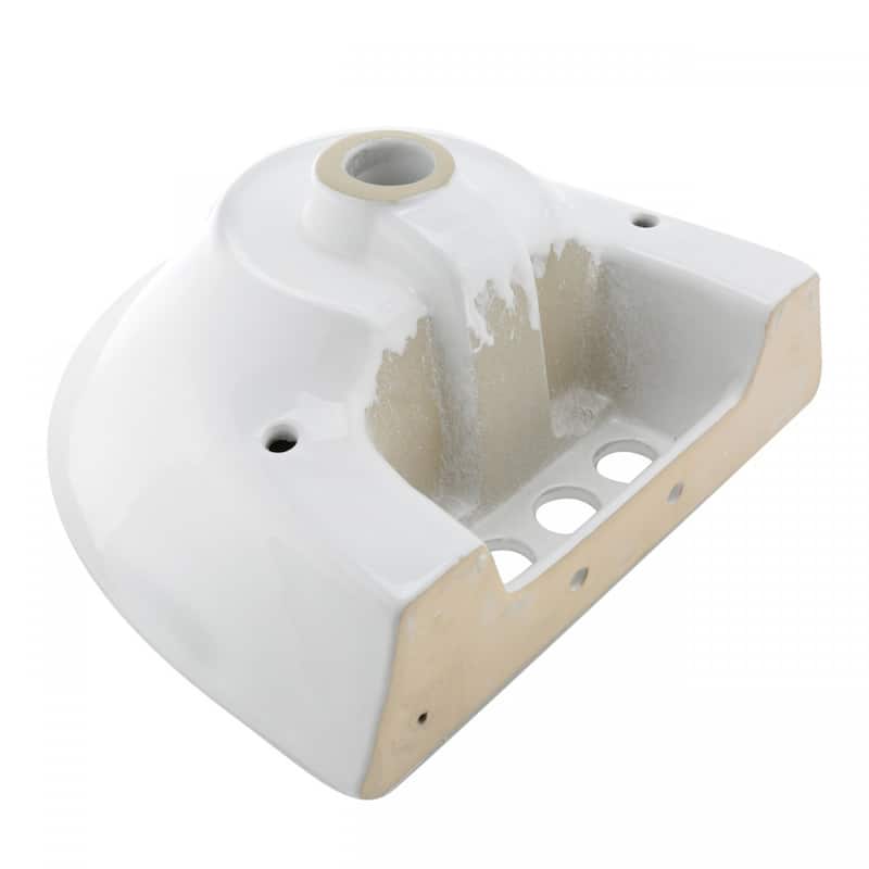 White Pedestal Sink Compact Sink with Overflow And Pre-Drilled Holes Scratch And Stain Resistant Pack of 4