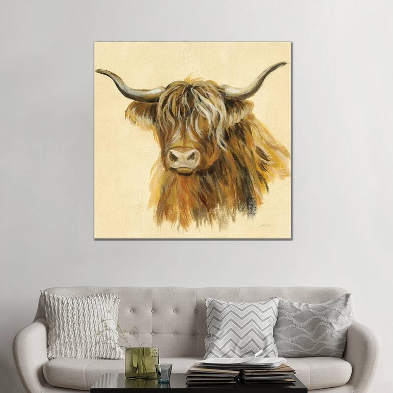 iCanvas "Highland Animal Cow" by Silvia Vassileva Canvas Print