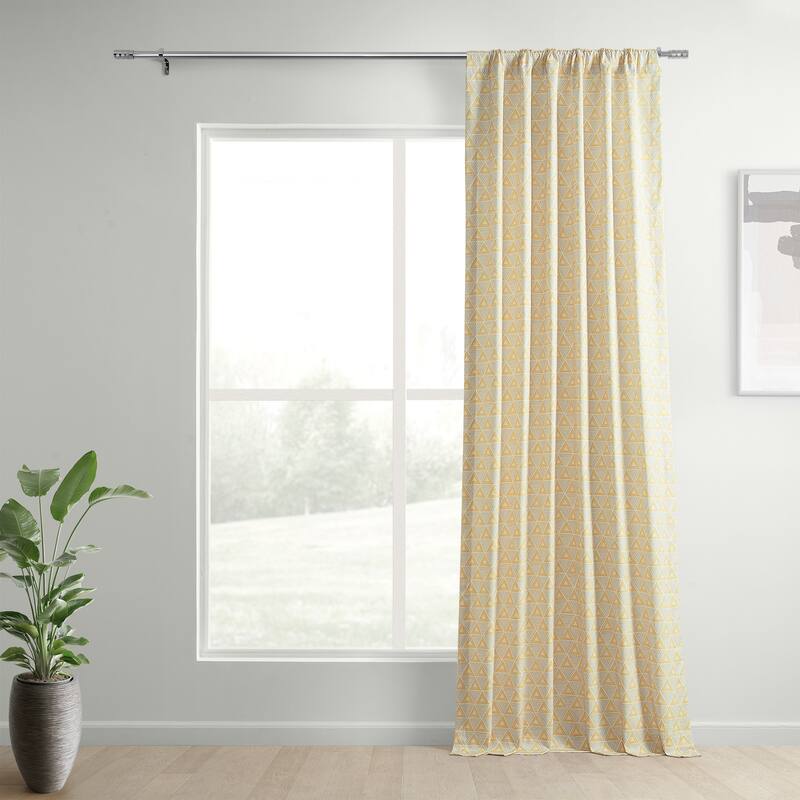 Exclusive Fabrics Textured Cotton Printed Curtains for Bedroom and Living room (1 Panel)