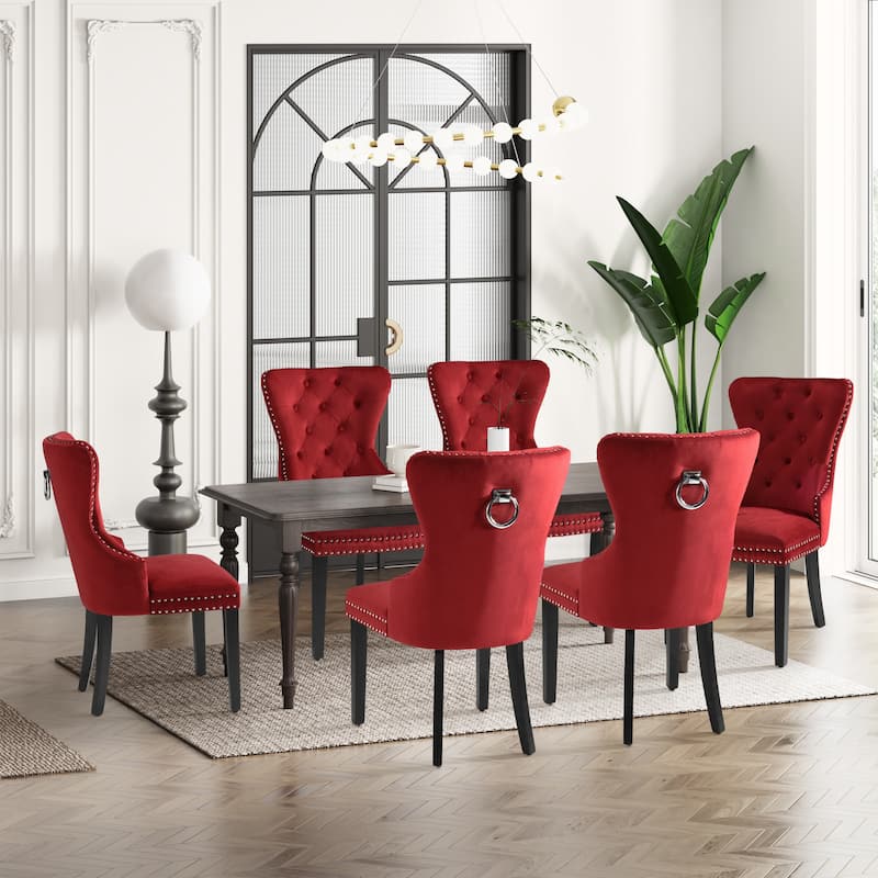 Highland Tufted Velvet Side Chair (Set of 6)