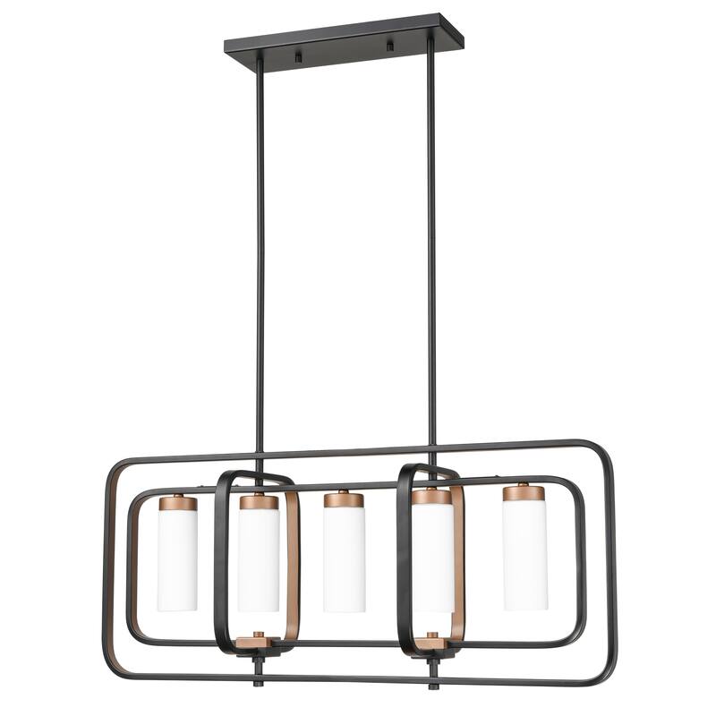 Light Society Rex Chandelier - Black/Gold/Opal