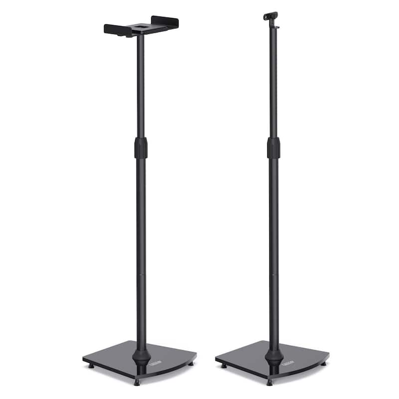 ErgoAV 1-Pair Adjustable Height Bookshelf Speaker Stands