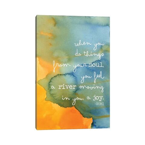 iCanvas "Soul River - Rumi" by Willow & Olive Canvas Print