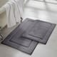 Modern Threads Solid-loop Differently Sized Bathmats (Set of 2) - Charcoal