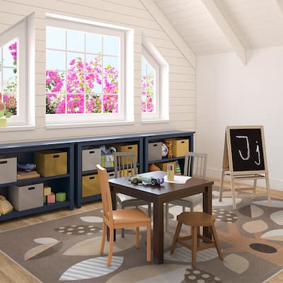 Shady Grove Neutral Educational Nylon Area Rug