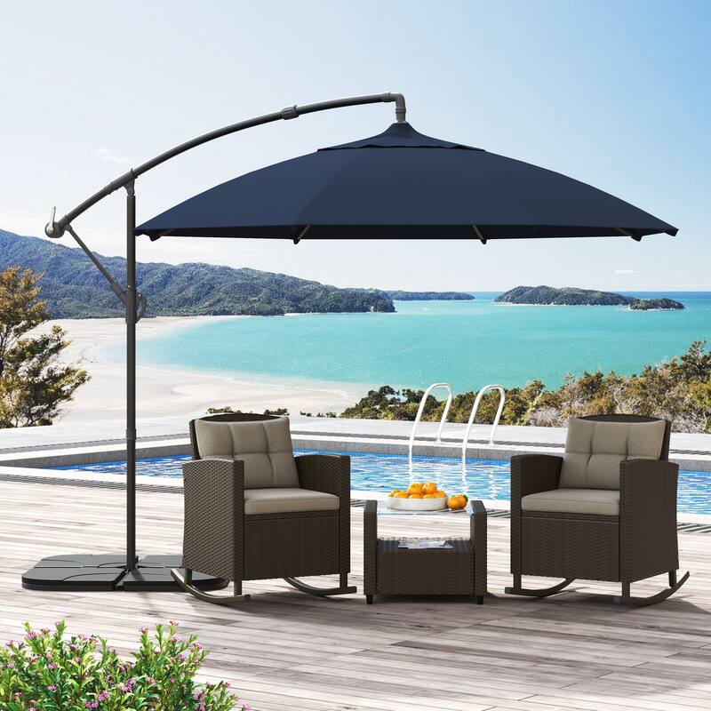 Corvus Vera 10-foot Offset Cantilever Hanging Canopy Patio Umbrella