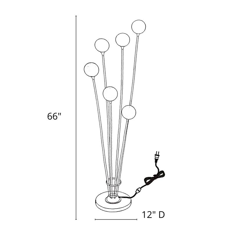 Anechdoche LED Gold and White Floor Lamp