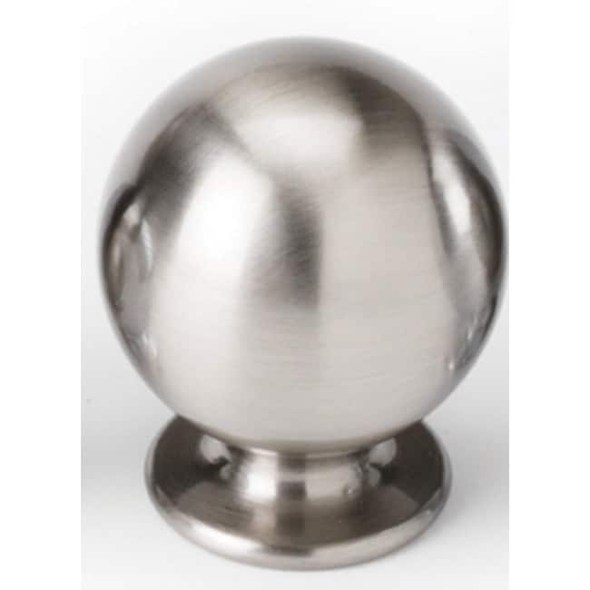 Alno Knobs 3/4" Round Solid Brass Cabinet Knob Drawer Knob - Satin Nickel