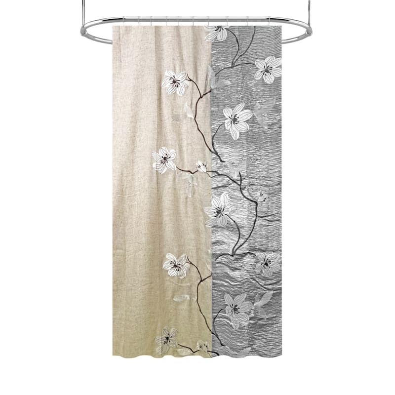 Magnolia Vine Fabric Shower Curtain