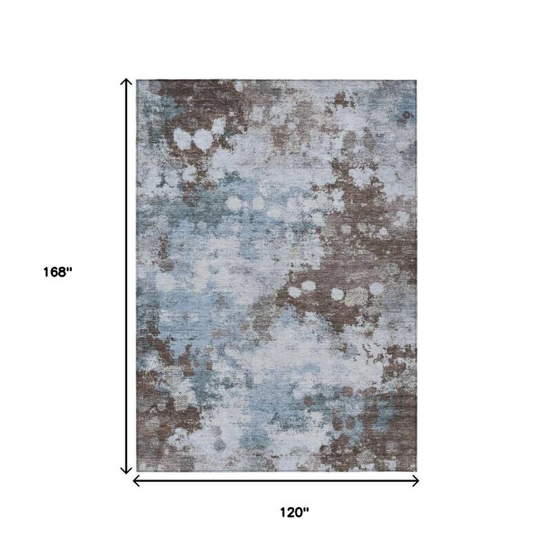HomeRoots Abstract Transitional Rectangle Outdoor Rug