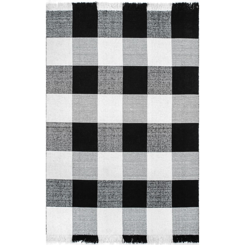 Nuloom Fay Buffalo Plaid Fringe Area Rug