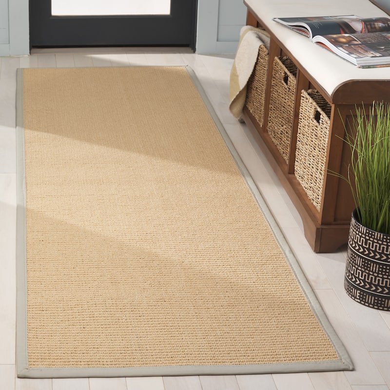 SAFAVIEH Napa Faux Sisal Anique Washable Indoor/Outdoor Rug - Weather Resistant & Easy Cleaning - Maize/Beige - 2'6" x 8' Runner
