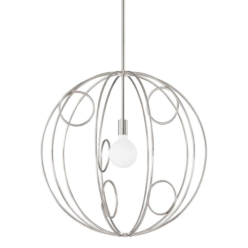 Mitzi by Hudson Valley Alanis 1-light LED Pendant - Polished Nickel