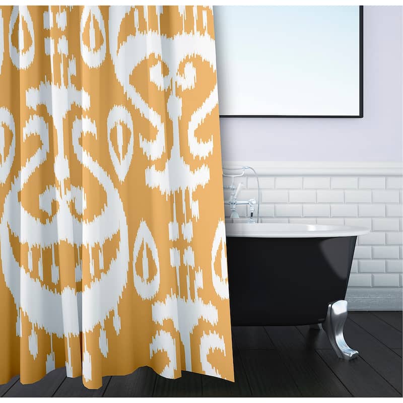 71 x 74-inch Ikat Geometric Print Shower Curtain