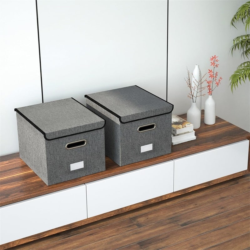 Collapsible Linen File Box