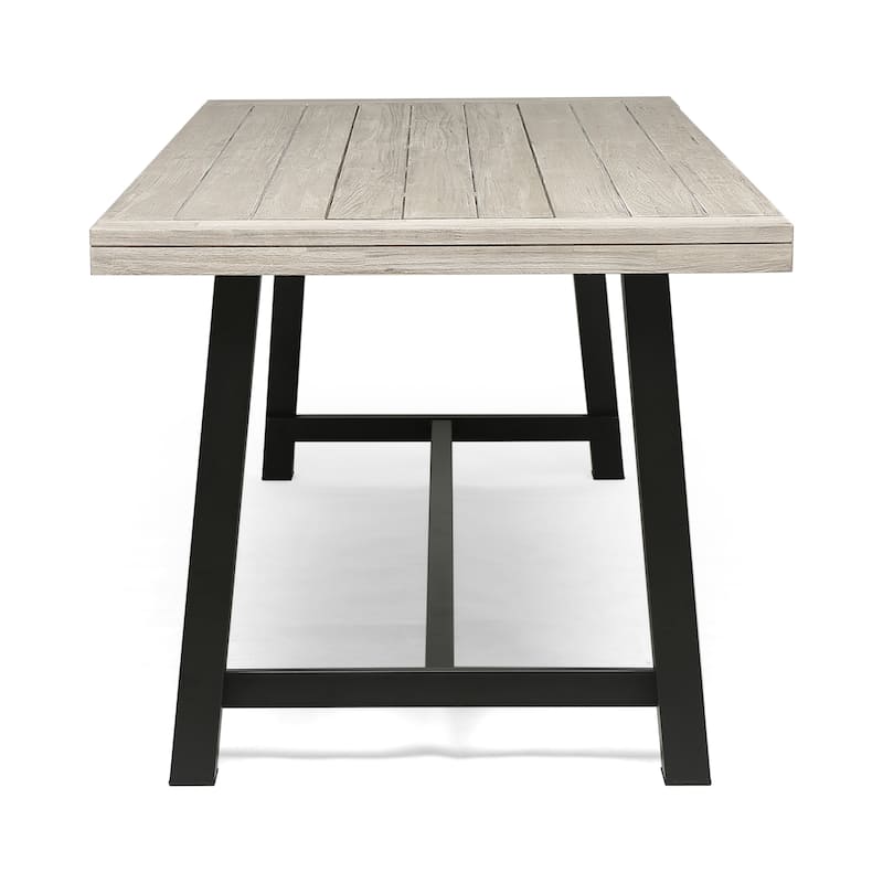 Jefferson Outdoor 8 Seater Wood and Wicker Dining Set by Christopher Knight Home