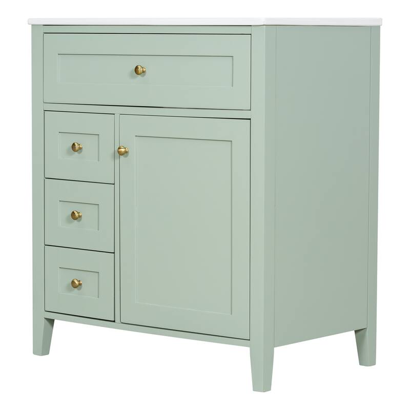 GDFStudio - Oliver Harrington Modern Freestanding Bathroom Vanity with Efficient Storage