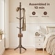 preview thumbnail 9 of 11, Solid Wood Freestanding Coat Rack Hanger, Coat Tree with 9 Hooks - 74"H x19.29"W