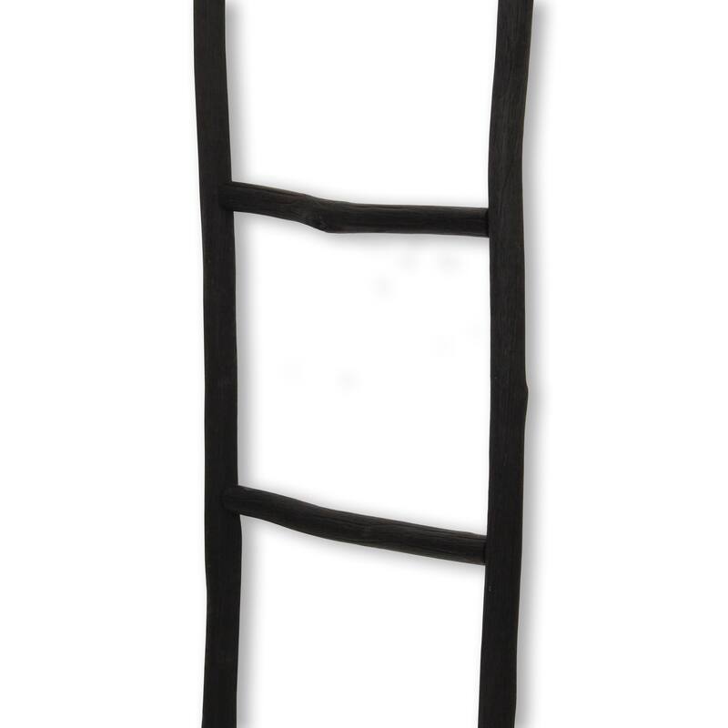 Theron 59" Black Wood Blanket Ladder