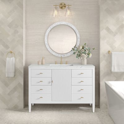 James Martin Vanities Myrrin 48" Vanity, Bright White