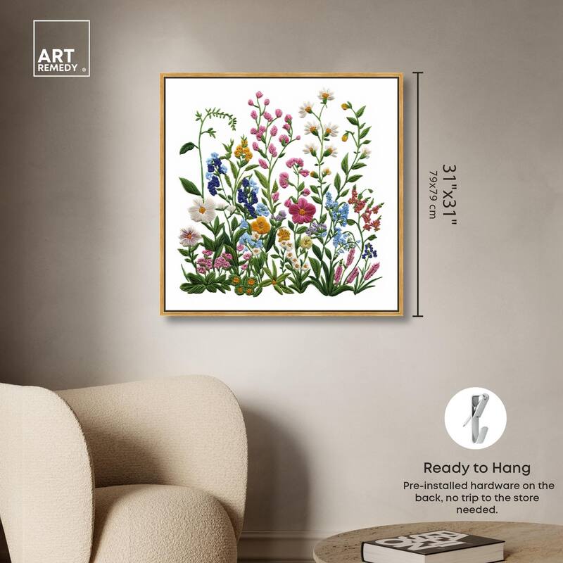 Wildflower Patch I Canvas by Art Remedy