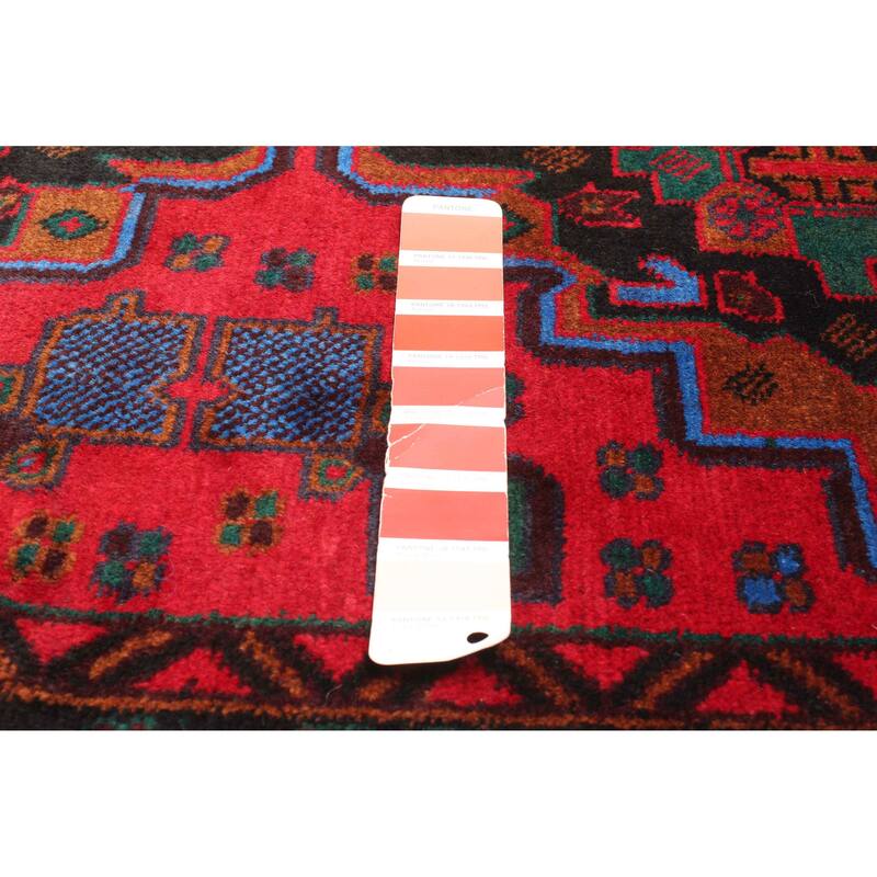 ECARPETGALLERY Hand-knotted Teimani Red Wool Rug - 2'11 x 4'7