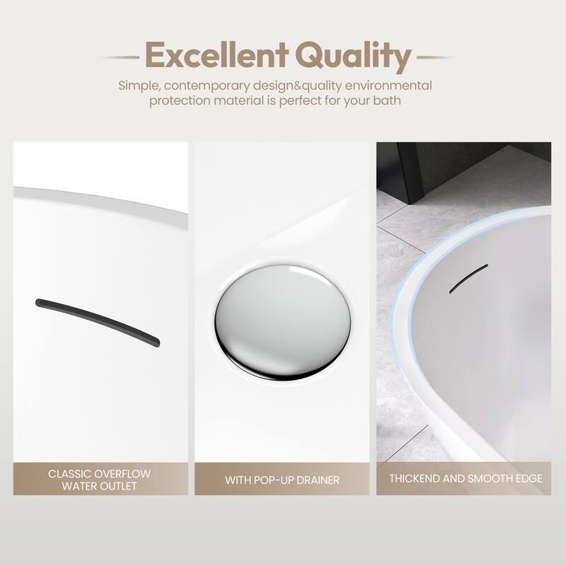 Lahore Freestanding Acrylic Soaking Bathtub