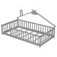 preview thumbnail 17 of 41, Simple wooden floor bed with guard rails