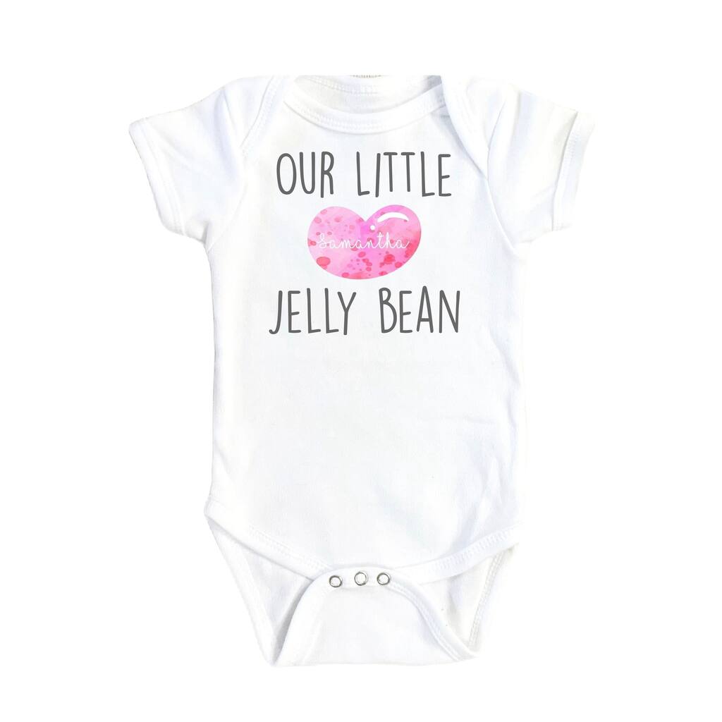 Jelly Bean Pink - Baby Boy Girl Clothes Infant Bodysuit Funny Cute Newborn