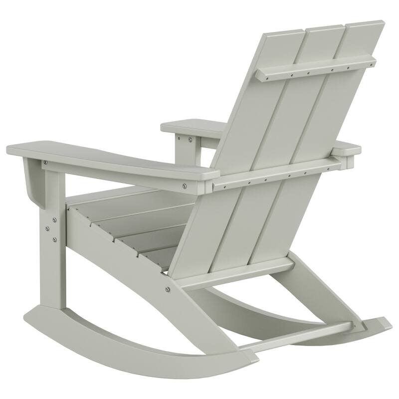 Shoreside Modern Eco-Friendly All Weather Poly Adirondack Rocking Chairs (Set of 2)