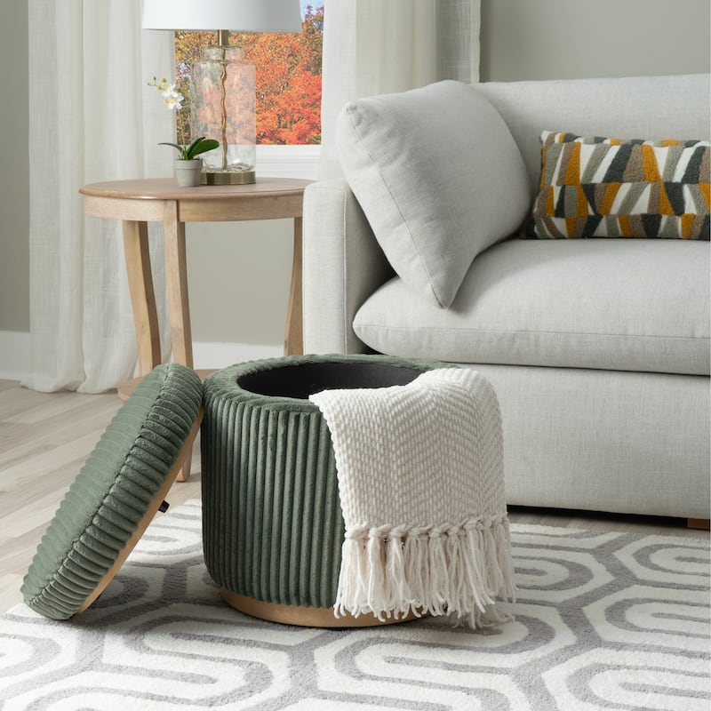 Rue Sherpa/Corduroy Storage Ottoman