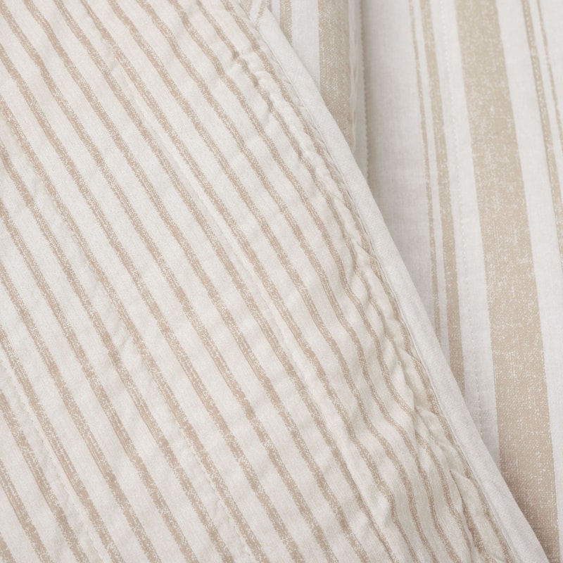 Lush Decor Farmhouse Stripe Reversible Cotton Twin-XL 2 Piece Quilt