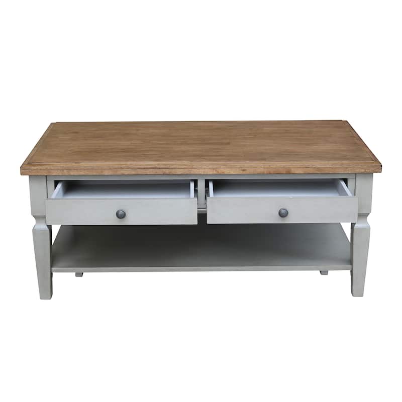 Vista Solid Wood Coffee Table - 48"W x 28"D x 20"H