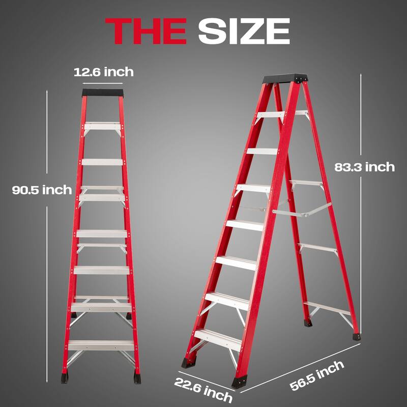 Fiberglass Ladder, 330 lb Load Capacity