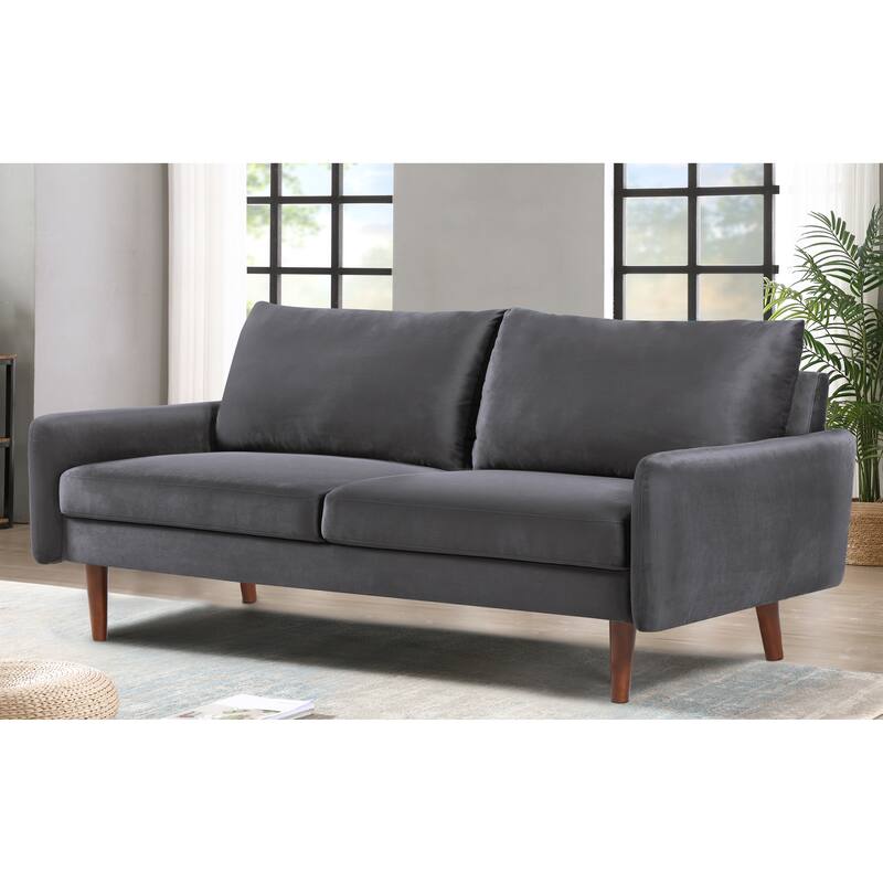 US Pride Furnitirue 70''W Tapered-Leg Velvet Sofa