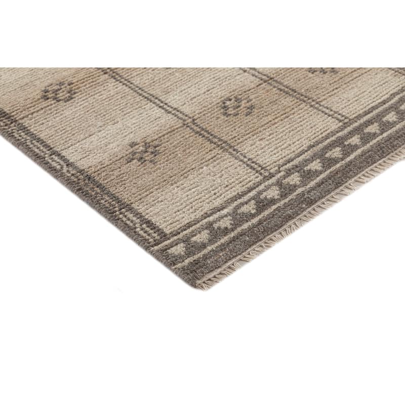 Terra by Obeetee Mesa Morrocan Stripe Beige Rug - Natural/Criss Cross - 3' x 5'