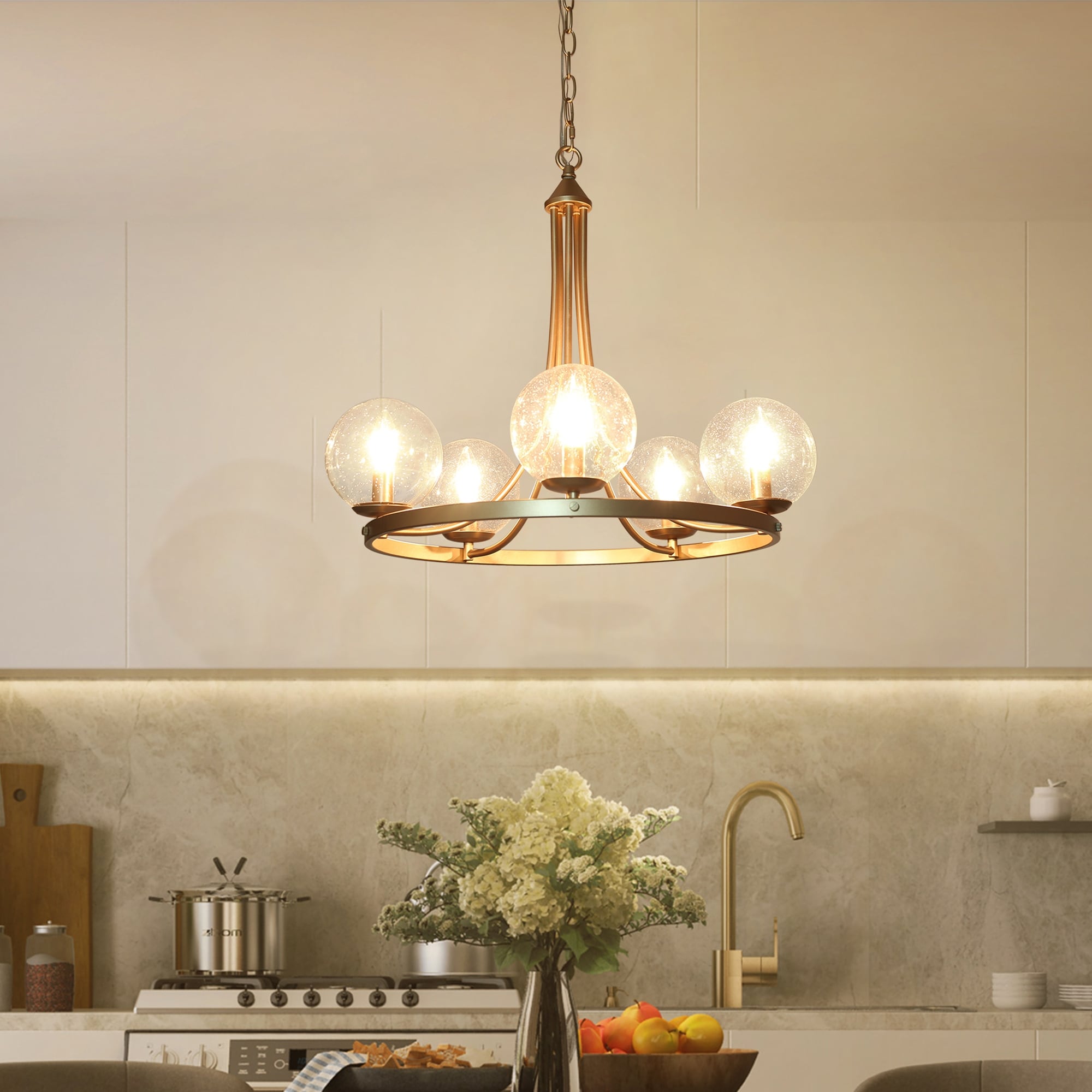 Seeded glass chandelier globes sale