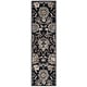 preview thumbnail 6 of 6, SAFAVIEH Handmade Metro Ibtihaj French Country Floral Wool Rug 2'3" x 8' Runner - Black/Beige - Runner