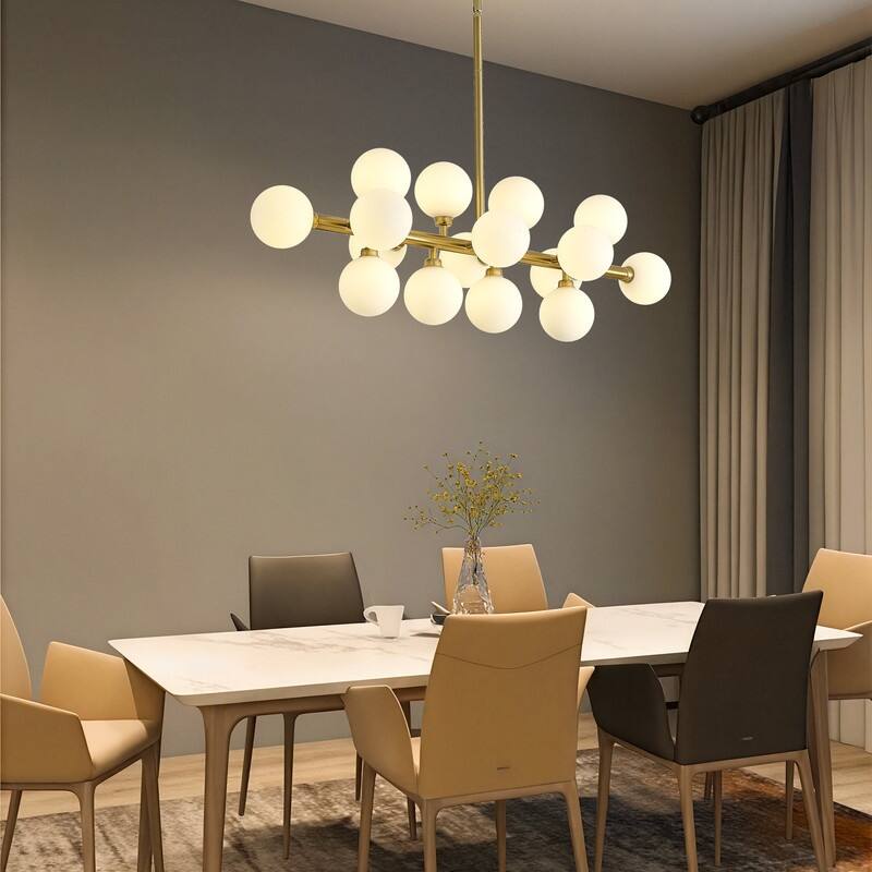 Mid Century Modern Chandelier Sputnik Liner Pendant Light Fixture