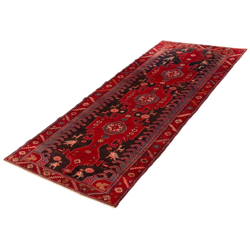 ECARPETGALLERY Hand-knotted Anadol Red Wool Rug - 4'0 x 9'6