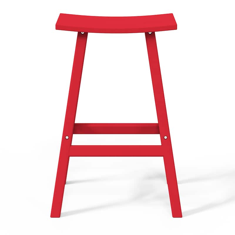 Laguna Hdpe All Weather Outdoor Patio 29" Saddle Seat Bar Stool